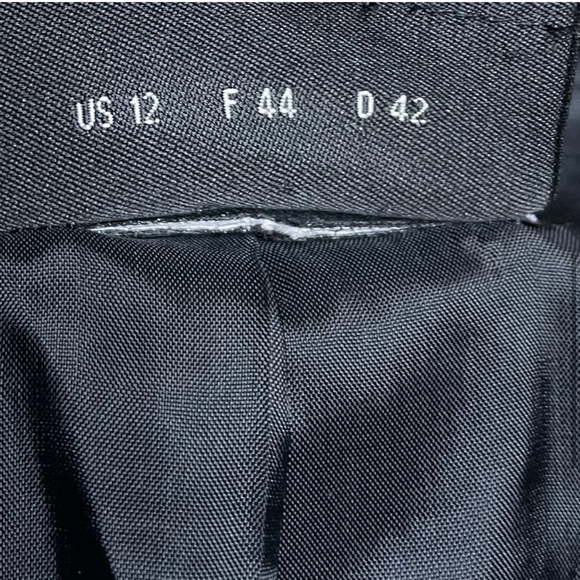 AKRIS Wool Blazer Jacket Striped Black Gray Preppy Layering Business Winter 12 - Picture 5 of 11